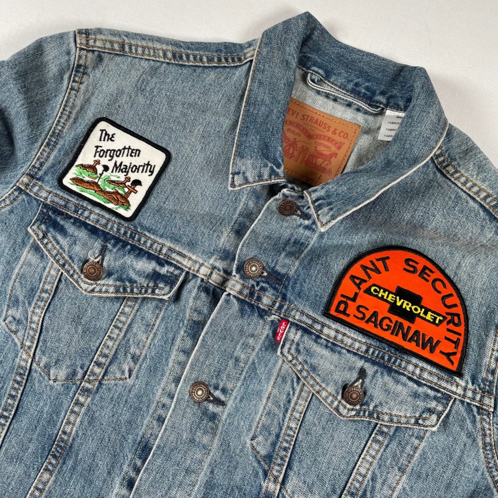 Levi's Denim Jacket‎ Patches Chevrolet Plant Security The Forgotten Majority L